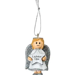 Anhänger Engel, Silber, Liebster Opa, 5,5 Cm