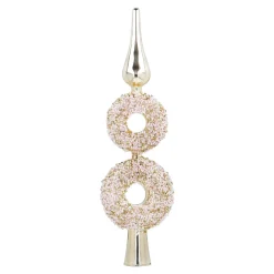 Baumspitze Fancy, Donuts/gold, 30 Cm