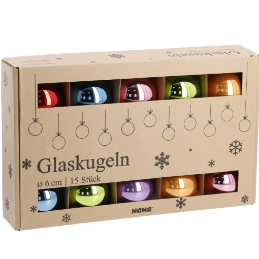 15er Glaskugeln 6 Cm, Fancy