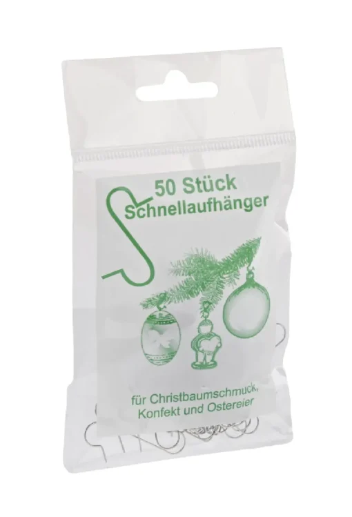 Kugelaufhänger, Silber, 50 Stück