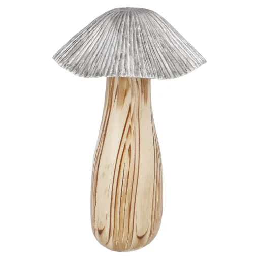 Pilz Holzoptik, Hellbraun, 17 Cm