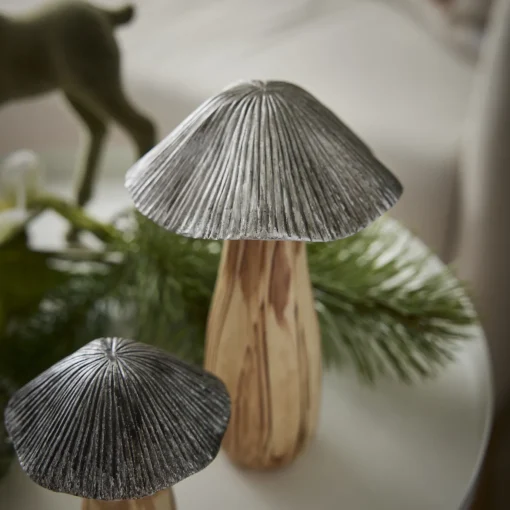 Pilz Holzoptik, Hellbraun, 17 Cm
