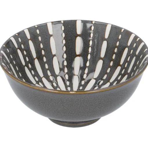 Schale China, Relief, Striche/Punkte, 12 Cm