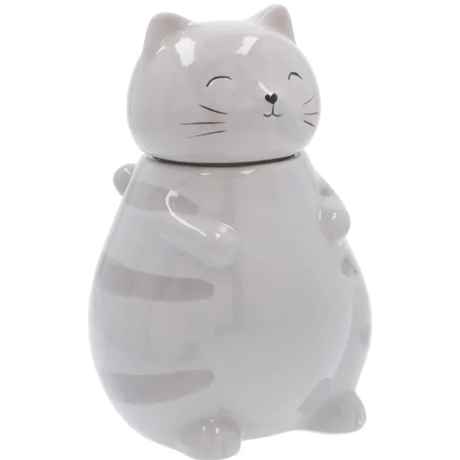 Vorratsdose Katze, Grau, 20 Cm